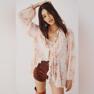NWOT Free People Dreamland Floral Tunic | XSmall | Tea Combo